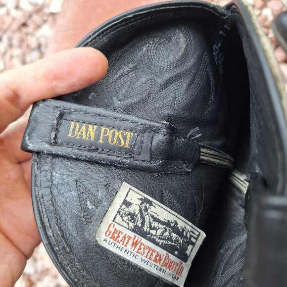 Dan Post Great Western Cowboy Boots Pointed Toe Size 9.5 EW - Picture 7 of 10